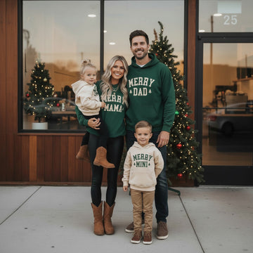 Merry Mama & Mini Holiday Pullover Family Sweatshirts