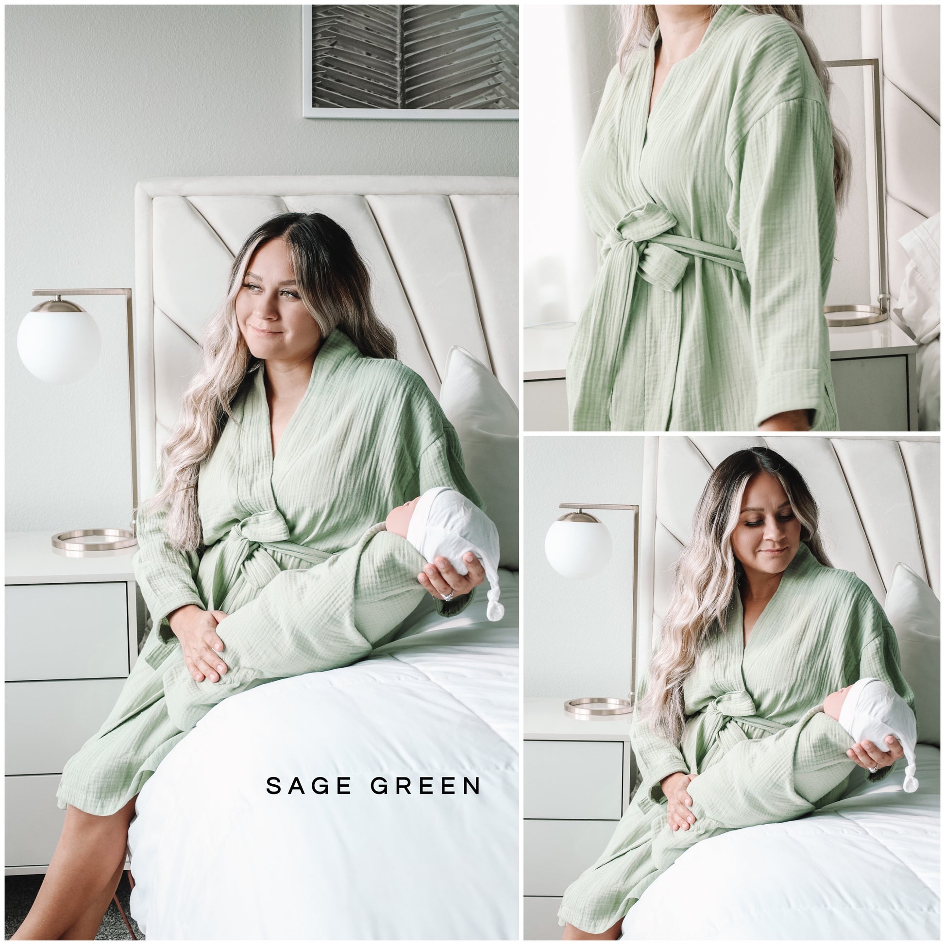 Maternity robe and swaddle, baby swaddle blanket, hospital outfits, mom and me, matching swaddle set