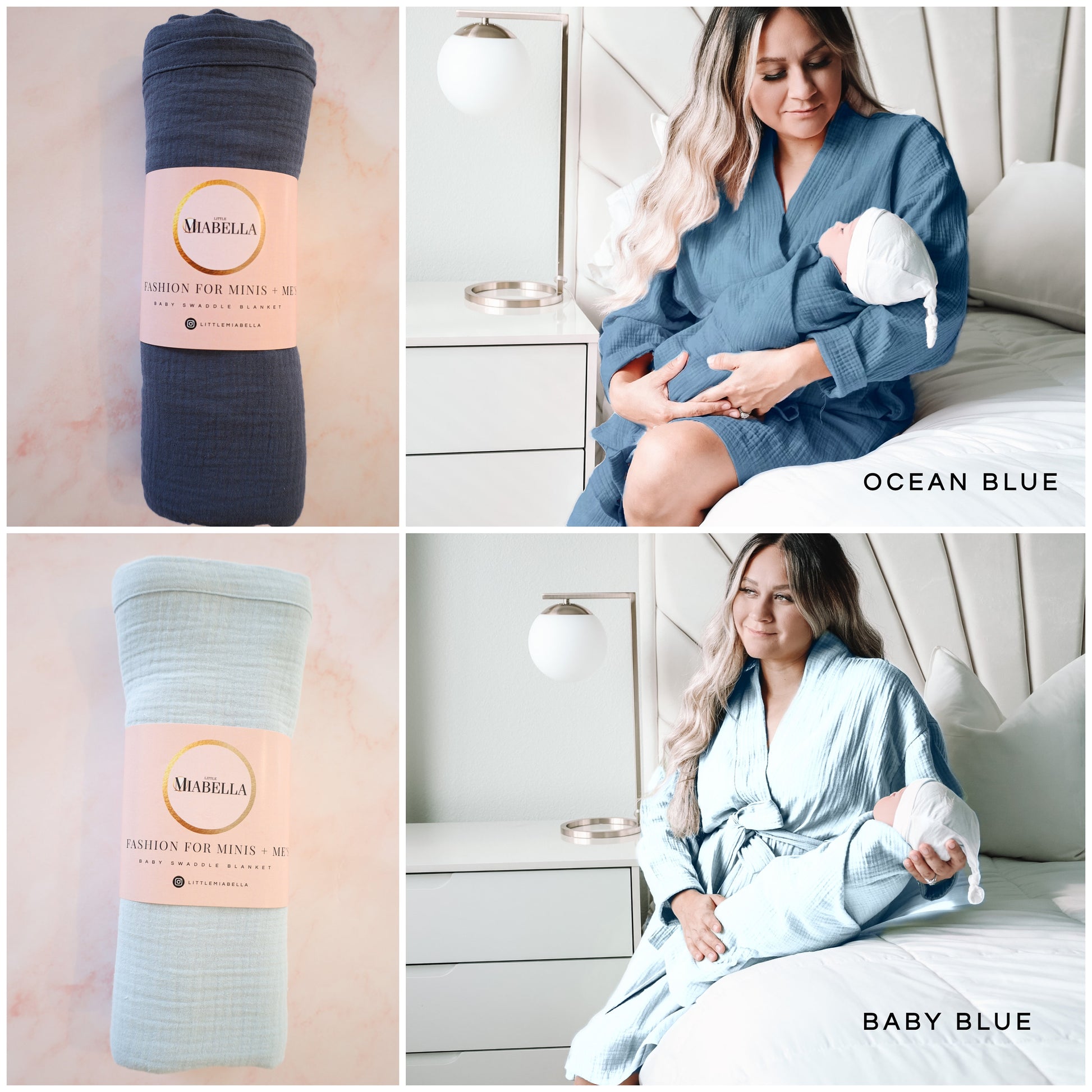 Maternity robe and swaddle, baby swaddle blanket, hospital outfits, mom and me, matching swaddle set