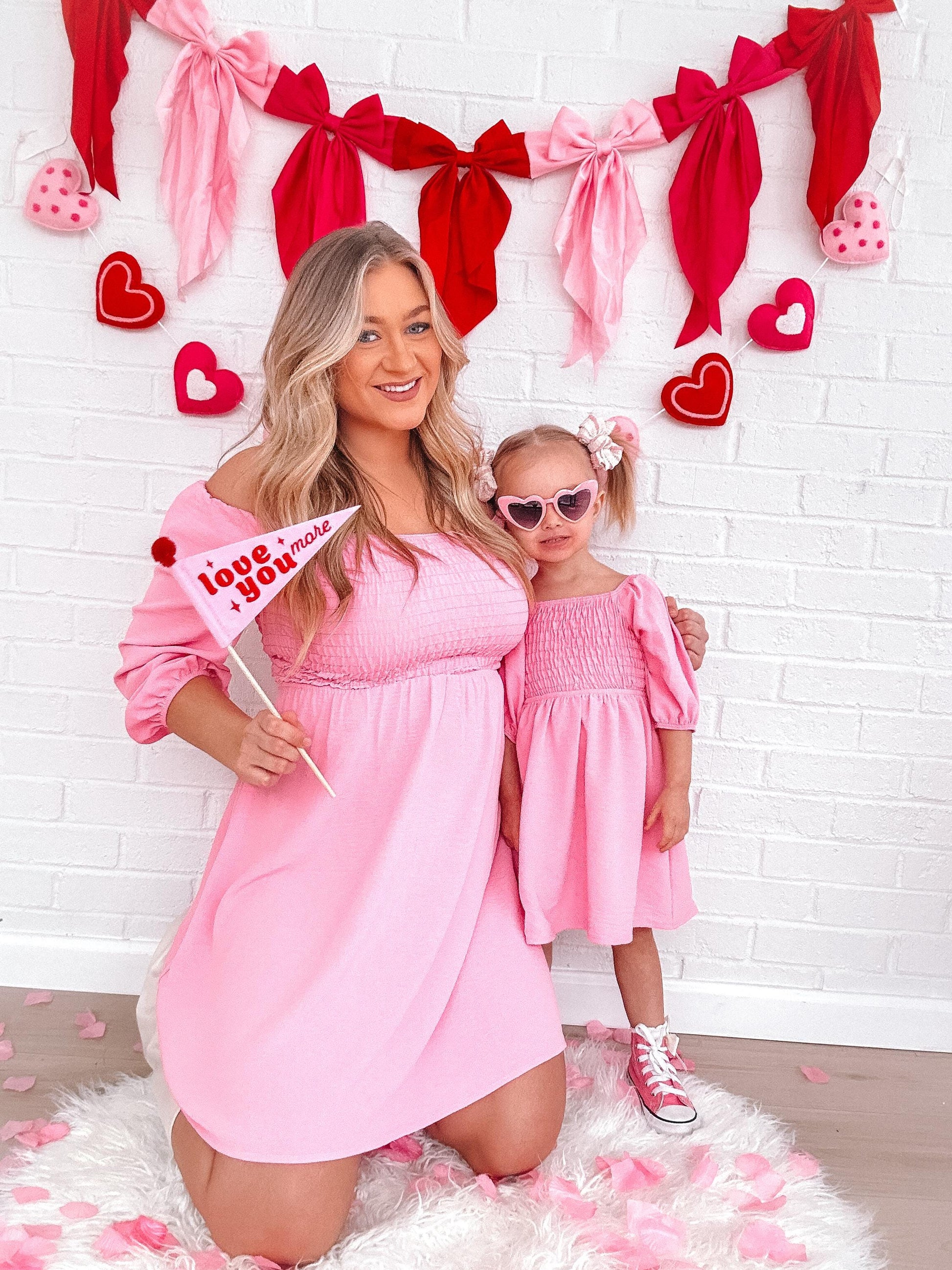 Pink Dress for Mom and Daughter Pink Dress for Mom and Daughter