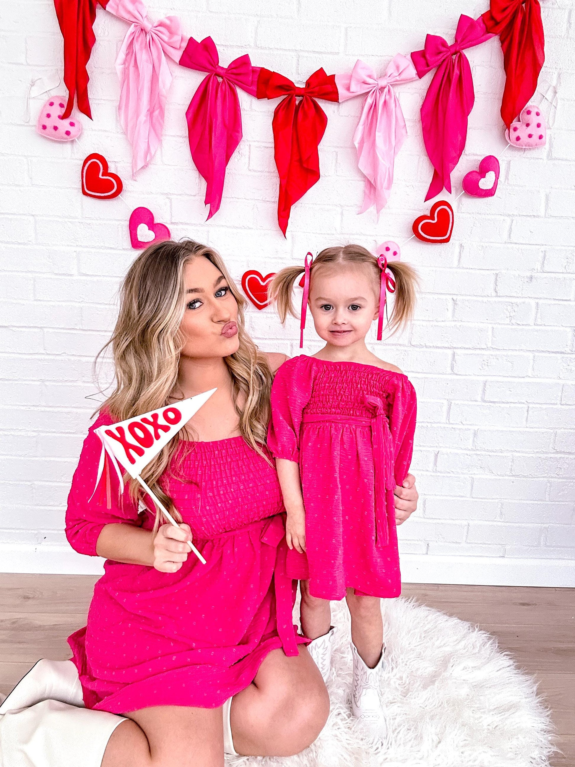 Fuschia Mommy and Me Matching Dresses Fuschia Mommy and Me Matching Dresses