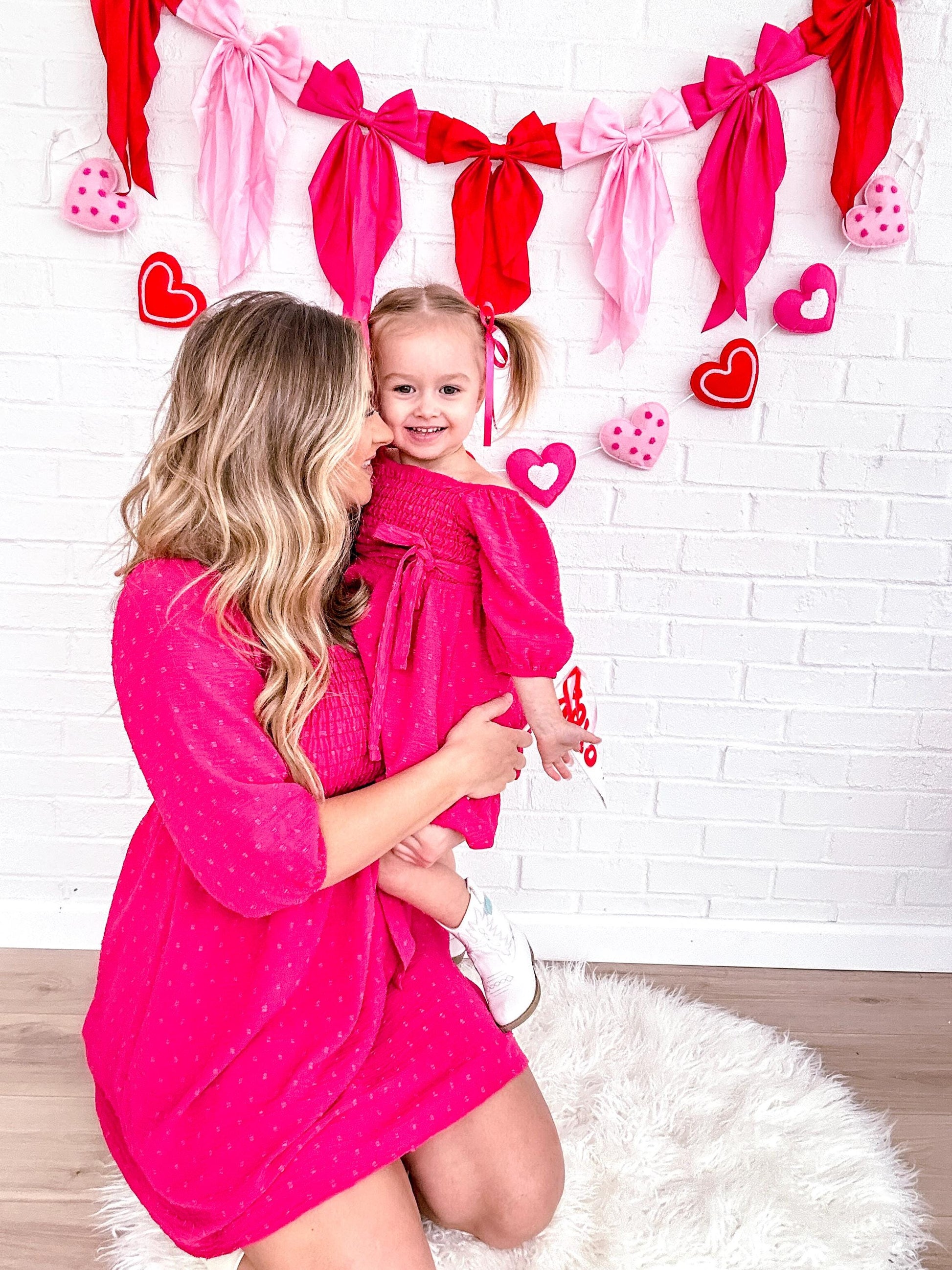 Fuschia Mommy and Me Matching Dresses Fuschia Mommy and Me Matching Dresses