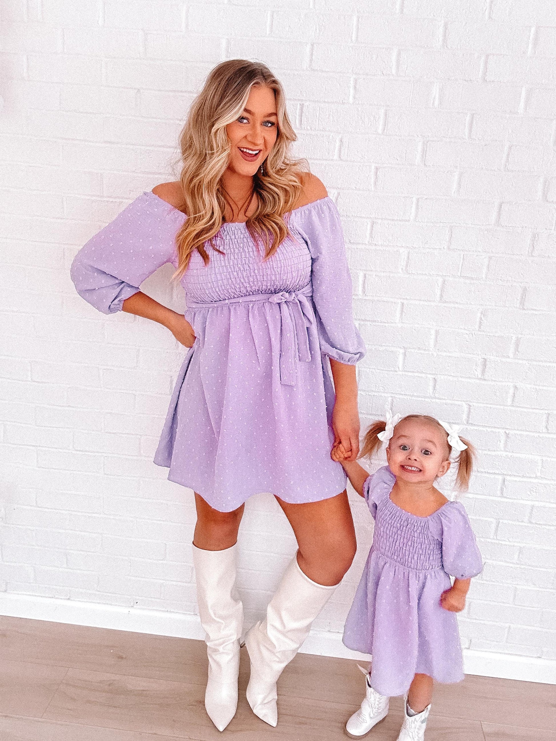 Ladies Dresses Lilac Easter Dress Mommy And Me Dresses Lilac With Swiss Dot Fabric Ladies Dresses Lilac Easter Dress Mommy And Me Dresses Lilac With Swiss Dot Fabric