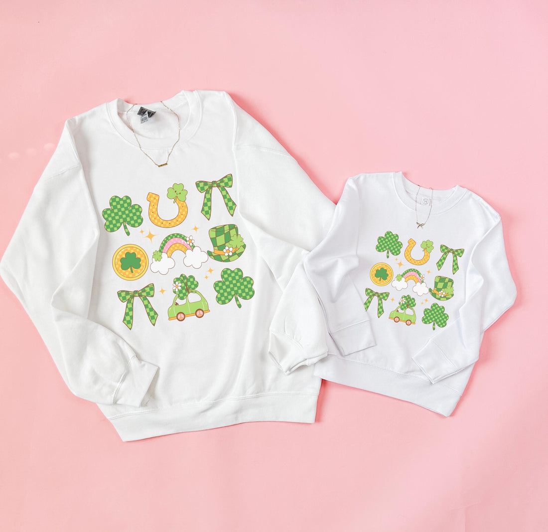 St. Patrick day mommy and me sweatshirts, mommy and me outfits, mommy and me outfits, st patricks shirt, st patricks sweatshirt, lucky shirt
