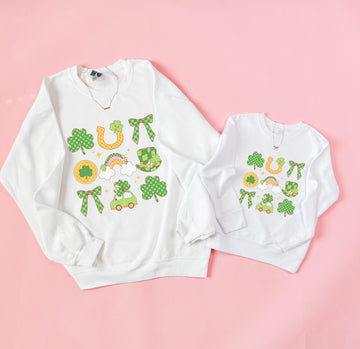 St. Patrick day mommy and me sweatshirts, mommy and me outfits, mommy and me outfits, st patricks shirt, st patricks sweatshirt, lucky shirt