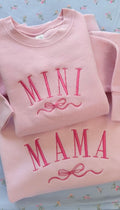 embroidered mama sweatshirt, mama sweatshirt, mama and mini, mommy and me outfits, gift for wife, Mothers day embroidery, mom shirt,mom gift