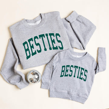 Mommy and Me Gray Besties Sweatshirts