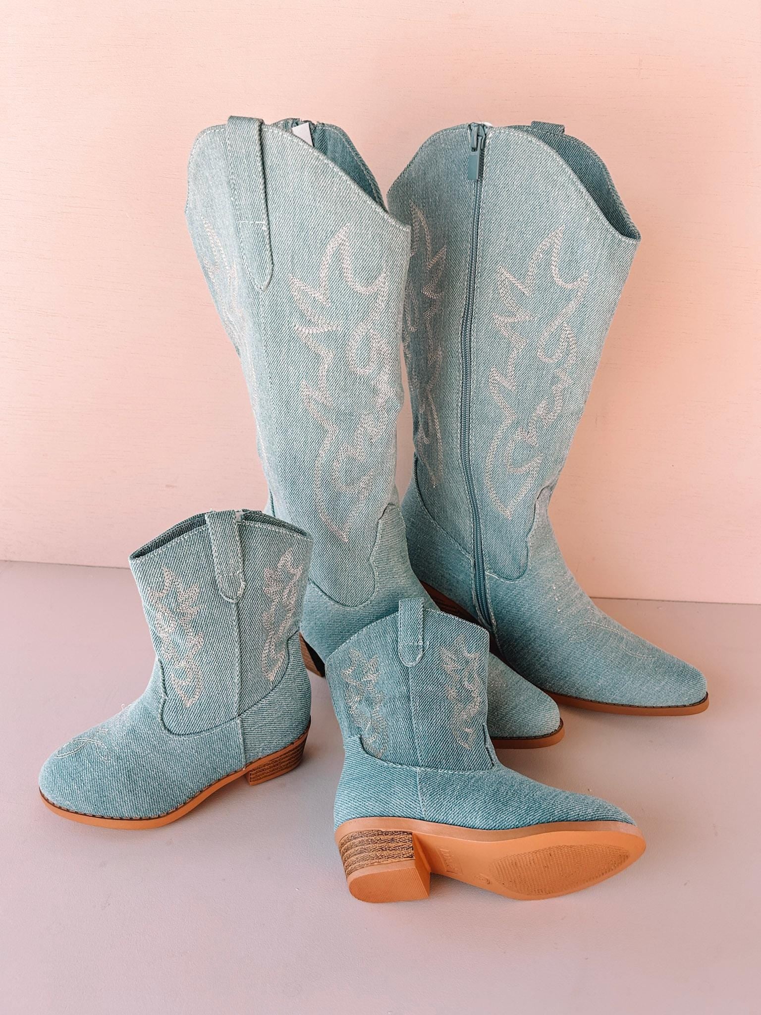 White Western Mommy and Me Boots | Mommy and Me cowgirl boots | Mommy and Me matching outfits | Mommy and me shoes, gifts for mom
