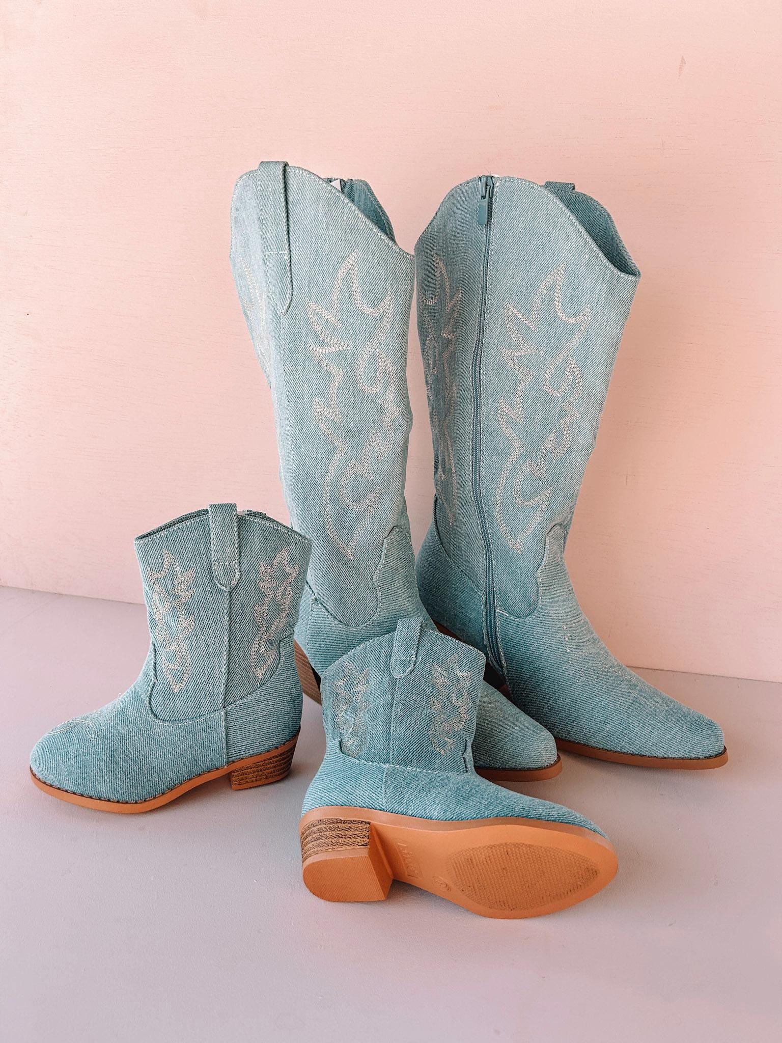 White Western Mommy and Me Boots | Mommy and Me cowgirl boots | Mommy and Me matching outfits | Mommy and me shoes, gifts for mom
