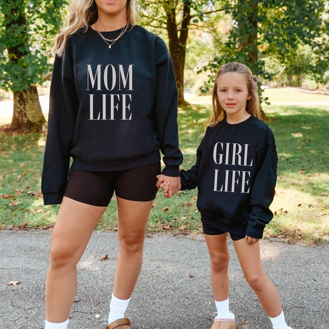 mom-and-daughter, matching sweatshirts, mama sweatshirt, mommy and me sweatshirt, mom life, mama sweater, girl life