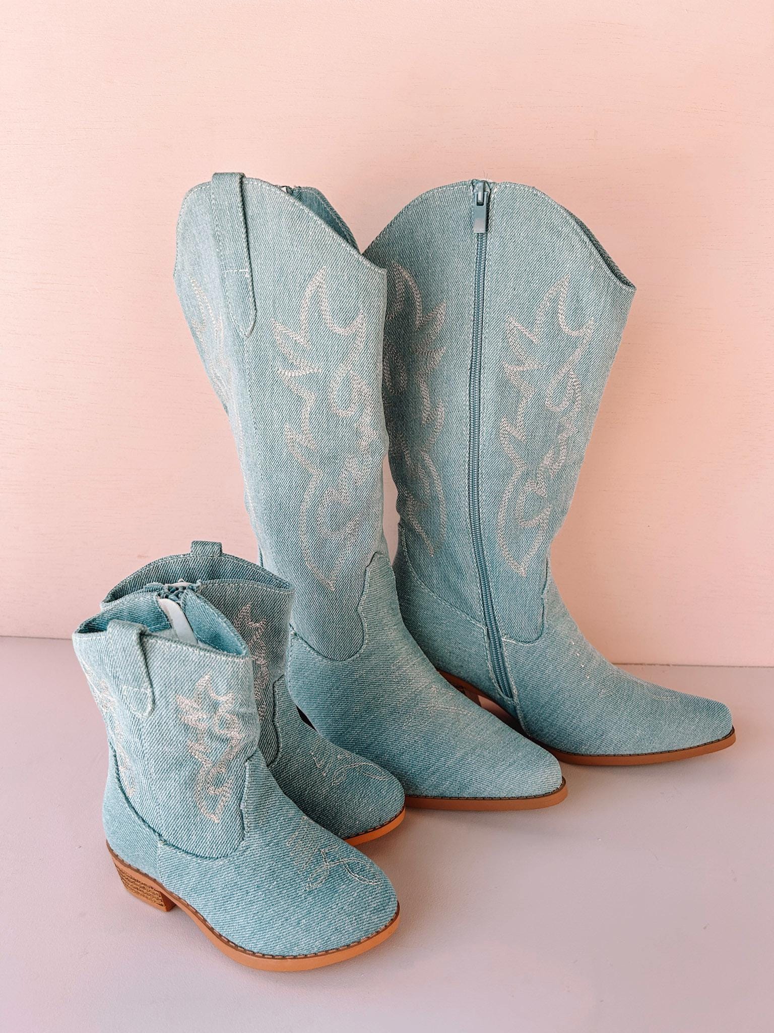 White Western Mommy and Me Boots | Mommy and Me cowgirl boots | Mommy and Me matching outfits | Mommy and me shoes, gifts for mom