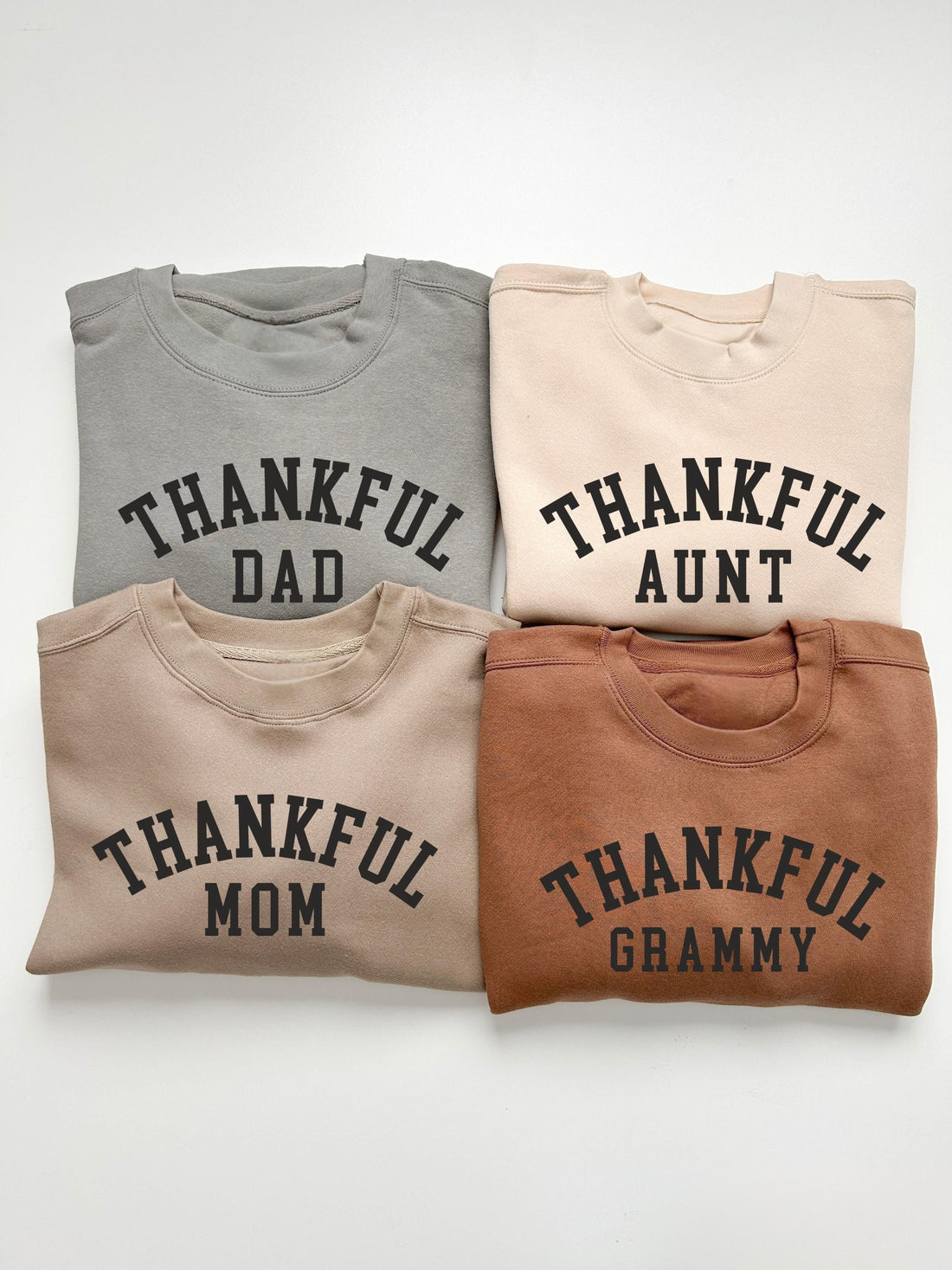 Thankful Family Sweatshirts | Thankful Mom Dad Aunt Grammy Matching Set | Fall Family Crewnecks |Thanksgiving Outfits | Cozy Autumn Sweaters