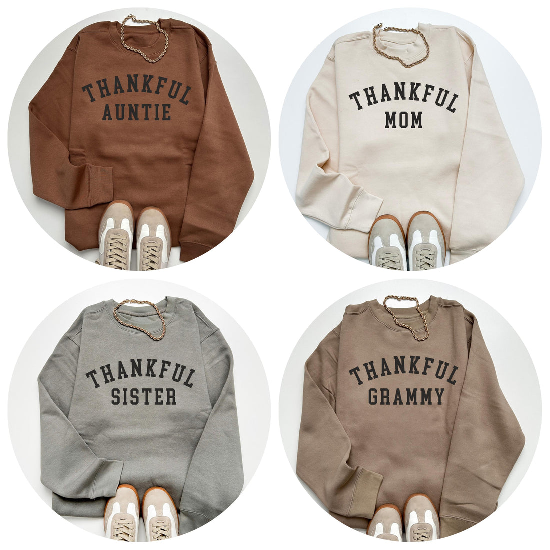 Thankful Family Sweatshirts | Thankful Mom Dad Aunt Grammy Matching Set | Fall Family Crewnecks |Thanksgiving Outfits | Cozy Autumn Sweaters