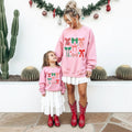Mommy and Me Pink Christmas Crewnecks | Matching Holiday Bow Sweatshirts | Festive Mom & Mini Outfits