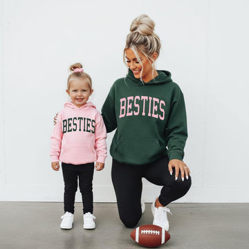 Mommy and Me Comfy sweatshirts | Besties Hoodies for mom and daughter | Coordinated outfits for mama and mini | fall and winter sweatshirts