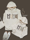 Matching Mama and Mini Neutral Sweatshirts | Minimalist Mommy and Me Outfits | Cozy Family Matching Sweaters | Leopard Mama shirt | Neutral