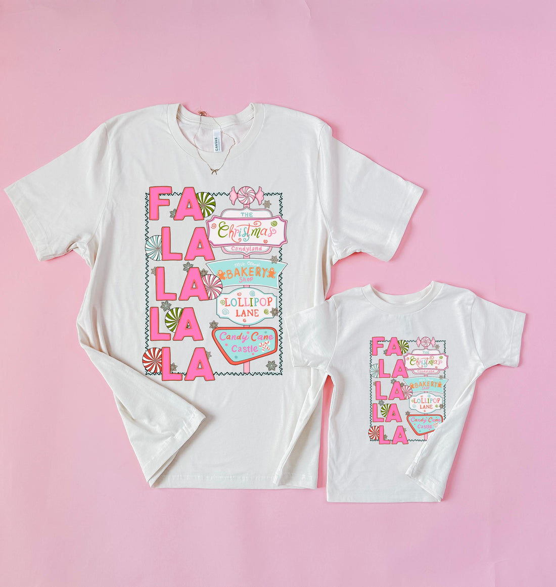 Falalala Shirts | Mommy and Me Christmas Matching Shirts | Family Matching shirts for Christmas | Festive Holiday Outfit | Mom and Me Shirts