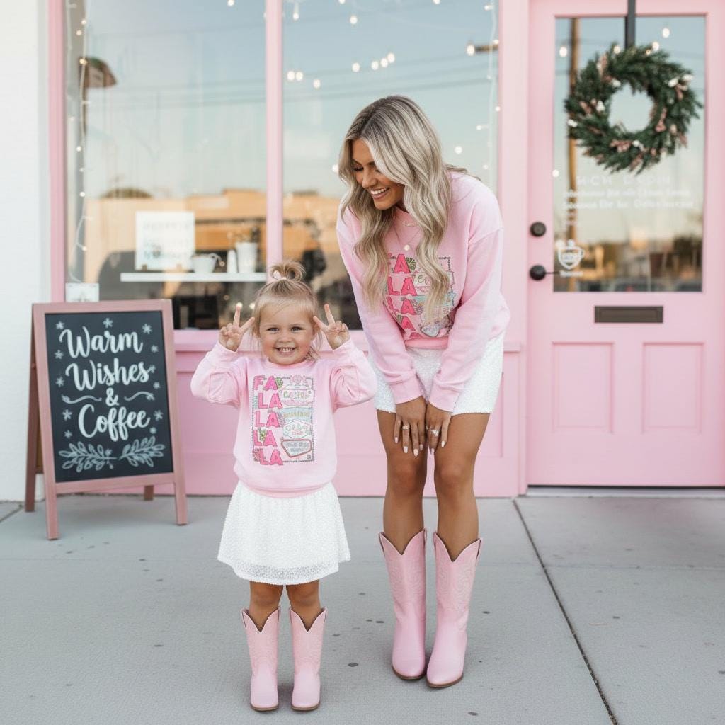 Falala christmas sweatshirt, mommy and me, mommy and me sweatshirt, christmas shirt, mama sweater, mama sweatshirt, mama and mini,