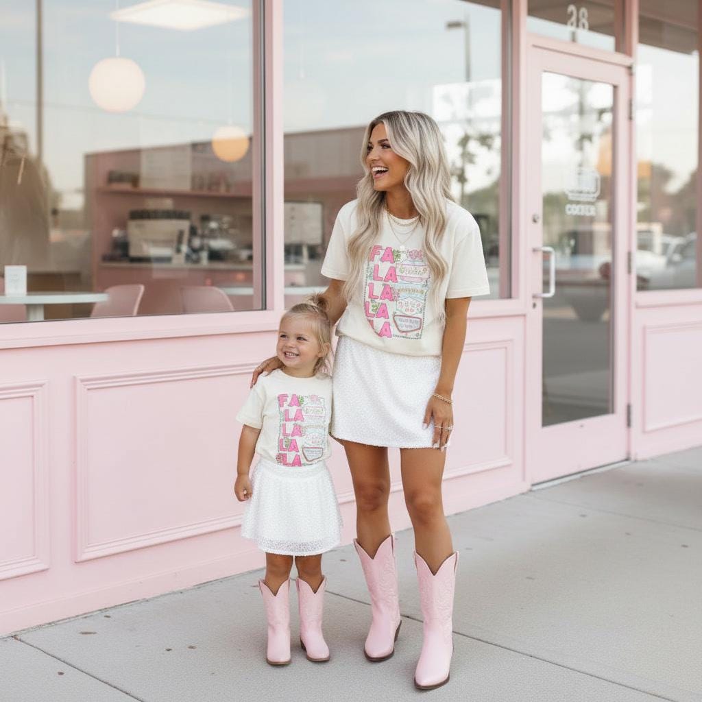 Falalala Shirts | Mommy and Me Christmas Matching Shirts | Family Matching shirts for Christmas | Festive Holiday Outfit | Mom and Me Shirts