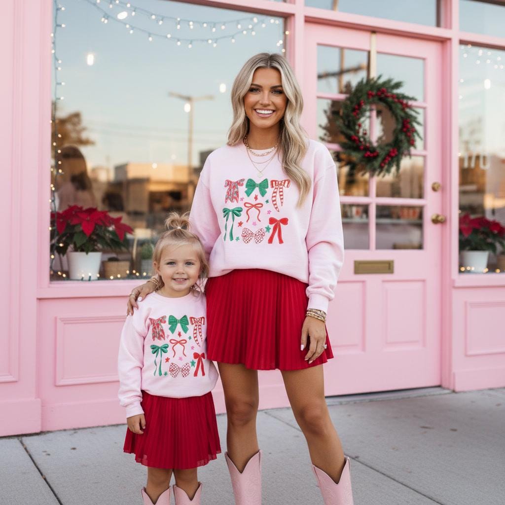 Falala christmas sweatshirt, mommy and me, mommy and me sweatshirt, christmas shirt, mama sweater, mama sweatshirt, mama and mini,