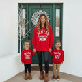 Santa's Favorite Sweatshirts, Mommy and Me Red Christmas Crewnecks, Matching Holiday Sweatshirts, Festive Mom & Mini Outfits