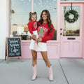 Red Merry Christmas Mommy and Me Red Pullover Sweatshirt, Matching Holiday Sweatshirts, Festive Mom & Mini Outfits