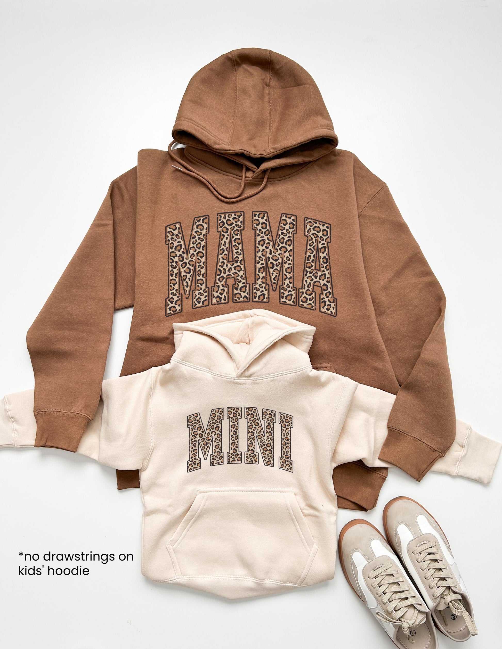 Matching Mama and Mini Leopard Hoodies, Valentine’s Day Mom Daughter Outfits, Mama Mini Matching Sweatshirts, Animal Print Sweatshirt