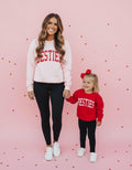 Besties Matching Sweatshirts, Girl Mom and Boy Mom Outfits, Valentine’s Day Mom Kids Matching, Cozy Bestie Sweatshirts