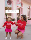 Besties Pink Checkered Sweatshirts, Girl Mom Matching Outfits, Valentine’s Day Mom Daughter Set, Gift for wife and daughter
