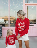 Love you Lots Mommy and Me Red Pullover Sweatshirt, Matching Valentine's Sweatshirts, Mom & Son Daughter Outfits, Vday