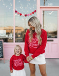 Love you Lots Mommy and Me Red Pullover Sweatshirt, Matching Valentine's Sweatshirts, Mom & Son Daughter Outfits, Vday