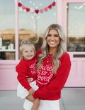 Love you Lots Mommy and Me Red Pullover Sweatshirt, Matching Valentine's Sweatshirts, Mom & Son Daughter Outfits, Vday