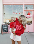 Love you Lots Mommy and Me Red Pullover Sweatshirt, Matching Valentine's Sweatshirts, Mom & Son Daughter Outfits, Vday