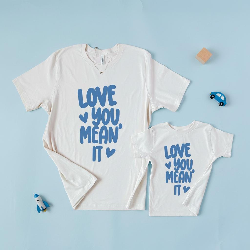 Mom and Son Valentine Shirts | Love you Mean it Shirts | Neutral Boy Mom Outfits | Mama's Boy for Valentine's Day
