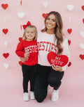 Besties Matching Sweatshirts, Girl Mom and Boy Mom Outfits, Valentine’s Day Mom Kids Matching, Cozy Bestie Sweatshirts