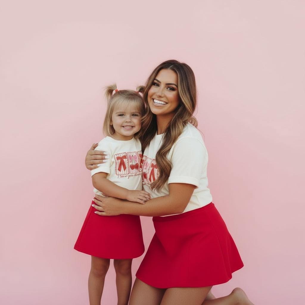 I Love You Cherry Much Shirts, Mom and Daughter Matching Tops, Valentine’s Day Mommy and Me Outfit, Cute Cherry Tees