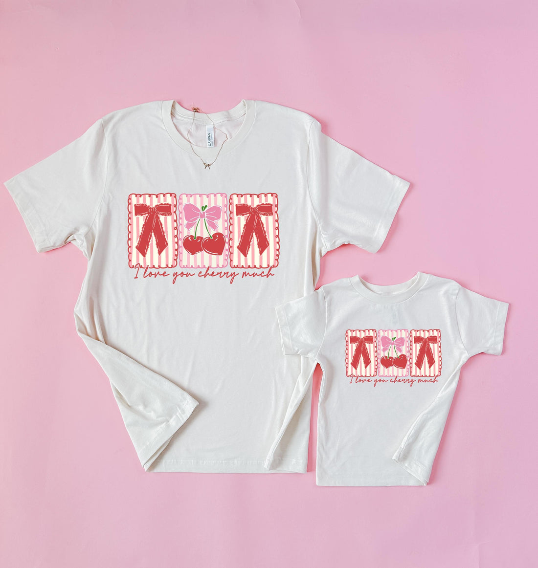 I Love You Cherry Much Shirts, Mom and Daughter Matching Tops, Valentine’s Day Mommy and Me Outfit, Cute Cherry Tees