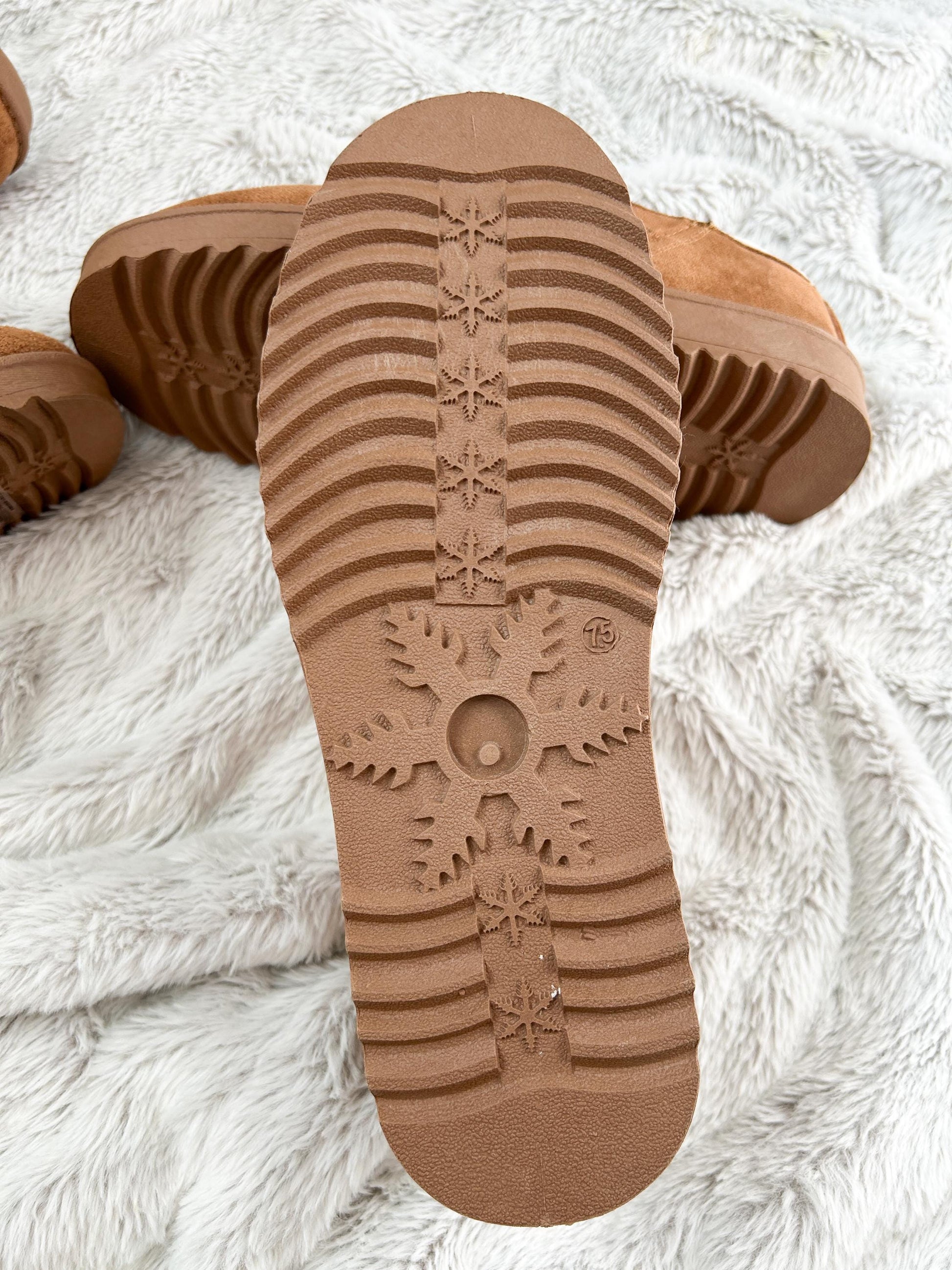 Mommy and Me Mini Boots | Matching Faux Suede Winter Boots | Brown Faux Fur Cozy Style Boots for Mom and Daughter