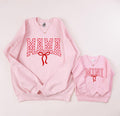 Pink Mama and Mini Valentine Sweatshirt Set | Matching Mommy & Me Outfits | Valentine's Day Sweatshirts for mom and daughter coquette