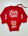 Love you Lots Mommy and Me Red Pullover Sweatshirt, Matching Valentine's Sweatshirts, Mom & Son Daughter Outfits, Vday