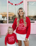 Love you Lots Mommy and Me Red Pullover Sweatshirt, Matching Valentine's Sweatshirts, Mom & Son Daughter Outfits, Vday
