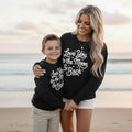 Mom and Boy Valentine Sweatshirts, Black “Love you to the moon and back” Matching Outfits, Mommy Daughter Mommy Son Valentine Sweatshirt