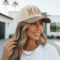Embroidered Mama Hat for Moms | Messy Bun Friendly | Everyday Mom Hat | Gift for Mom | Mom Uniform | Tired mom hat | Cool mom outfit