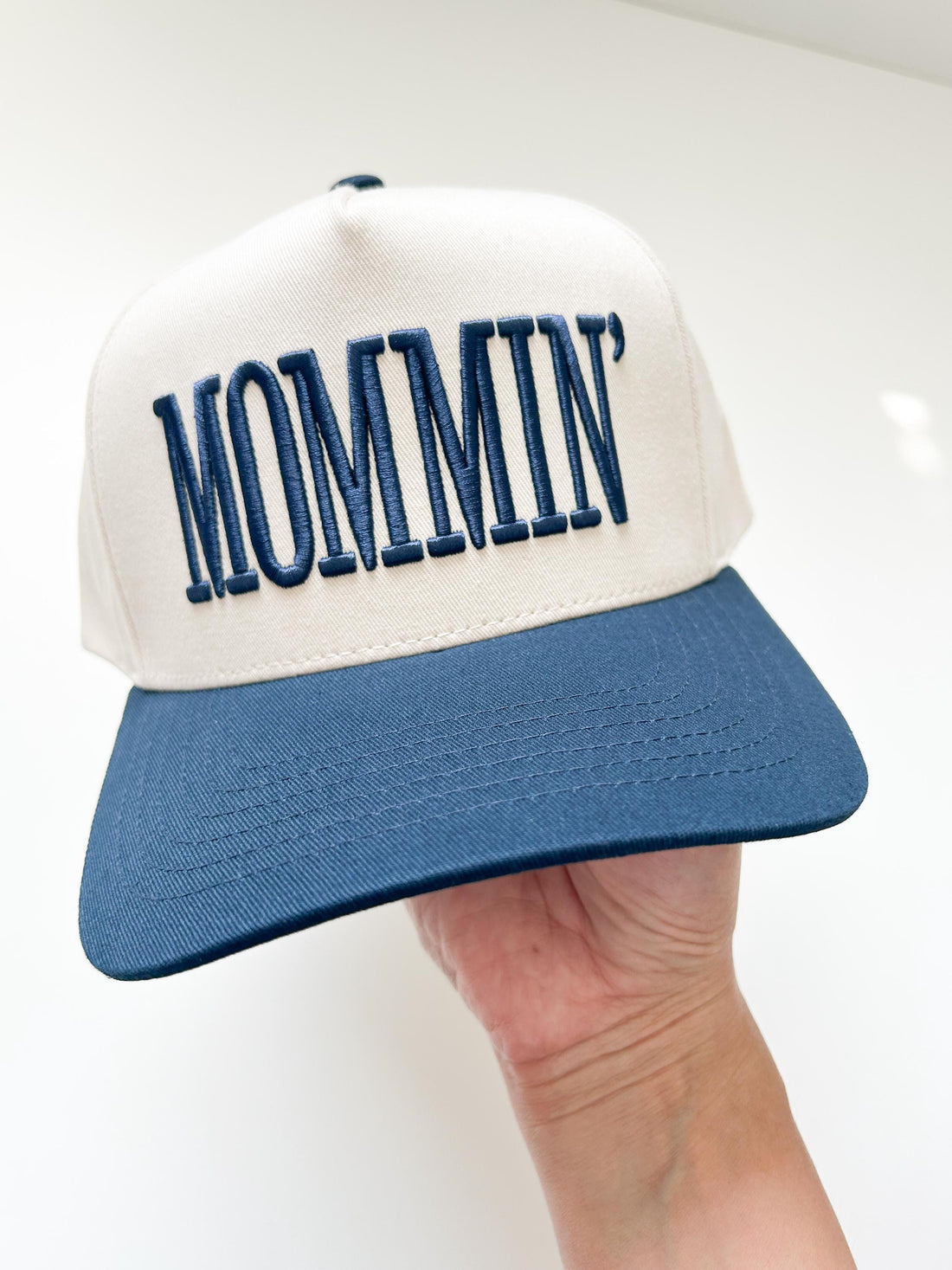 Blue Mama Hat Embroidered Mom Hat, Mommin Trendy Mom Cap, Neutral Everyday Hat, Gift for Mom, Casual Baseball Cap