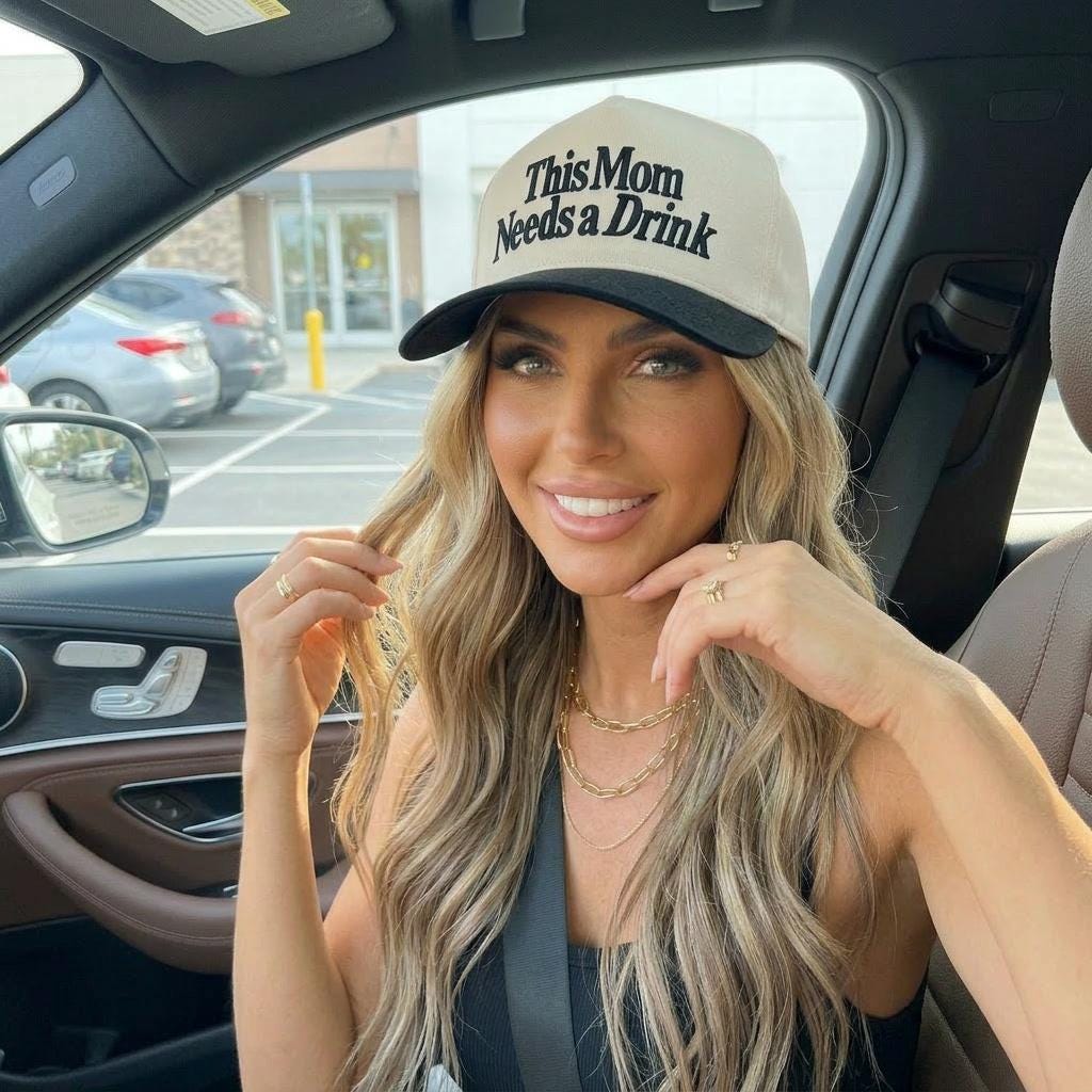 This Mom Needs a Drink Embroidered mama hat, Funny Mom Hat, Trendy Mom Cap, Gift for Mom, Neutral Baseball Hat