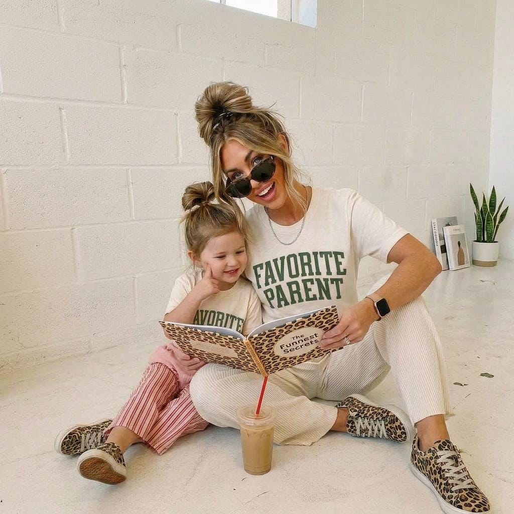 Favorite Parent Favorite Child Shirts, Funny Mommy and Me Matching Shirts, Mom and Kid Outfit, Family Matching, Gift for Mom