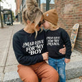 Mad Love for My Mama Sweatshirt Mad Love for My Boy, Matching Mom and Son Sweatshirts, Mommy and Me Outfit, Mothers Day Gift