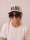 Mama Black Beige Hat Embroidered, Black Mom Hat, Neutral Mama Cap, Trendy Mom Hat, Gift for Mom, Everyday Baseball Cap