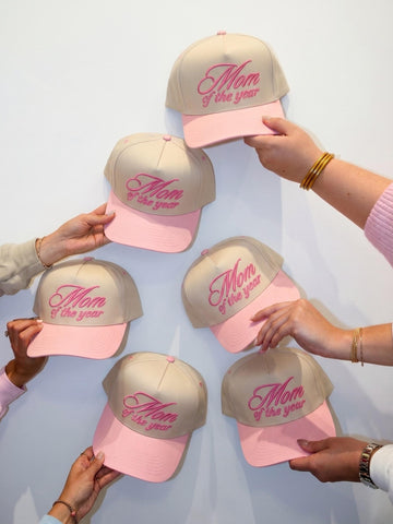 Mom of the Year Embroidered hat| Cute Mom Hat Gift for Her | Mother’s Day Gift Idea Trendy Trucker Hat | Soft Neutral Aesthetic Mom Cap