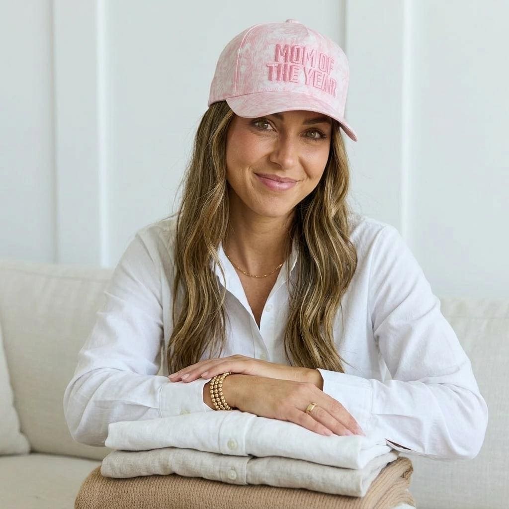 Pink Mom of the Year Hat Embroidered, Funny Mom Hat, Trendy Mama Cap, Gift for Mom, Mothers Day Hat, Cute Mom Baseball Cap